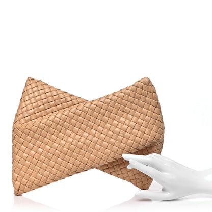 Bottega Veneta Nappa Intrecciato Crisscross Clutch Porridge 2 of 7