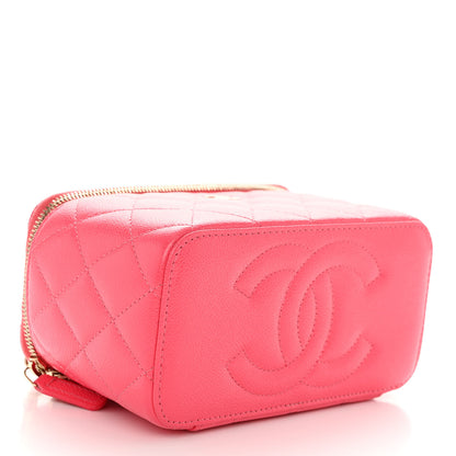 Chanel Caviar Quilted Small Vanity Case With Chain Pink 4 of 10