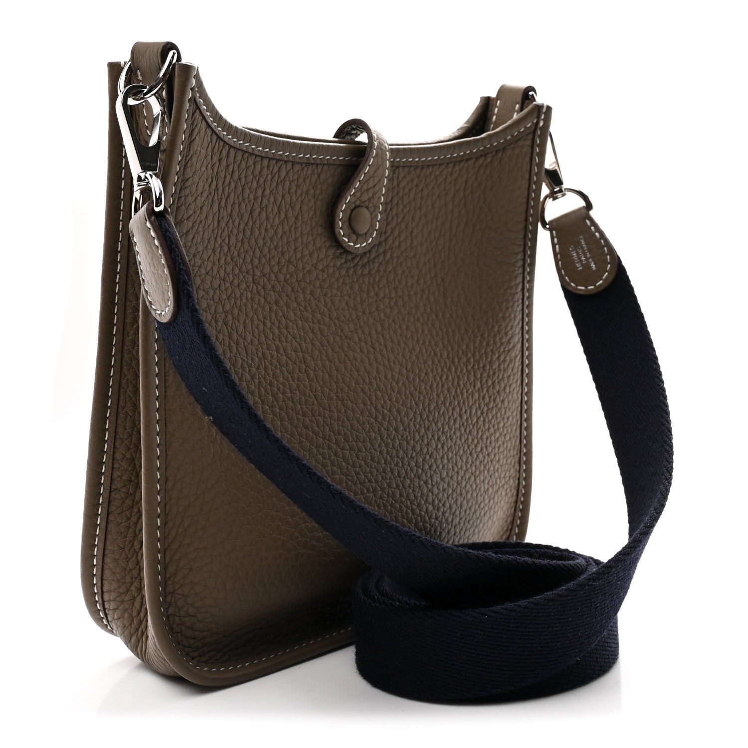 Hermes Taurillon Clemence Amazone Evelyne TPM Etoupe Bleu Indigo 2 of 10