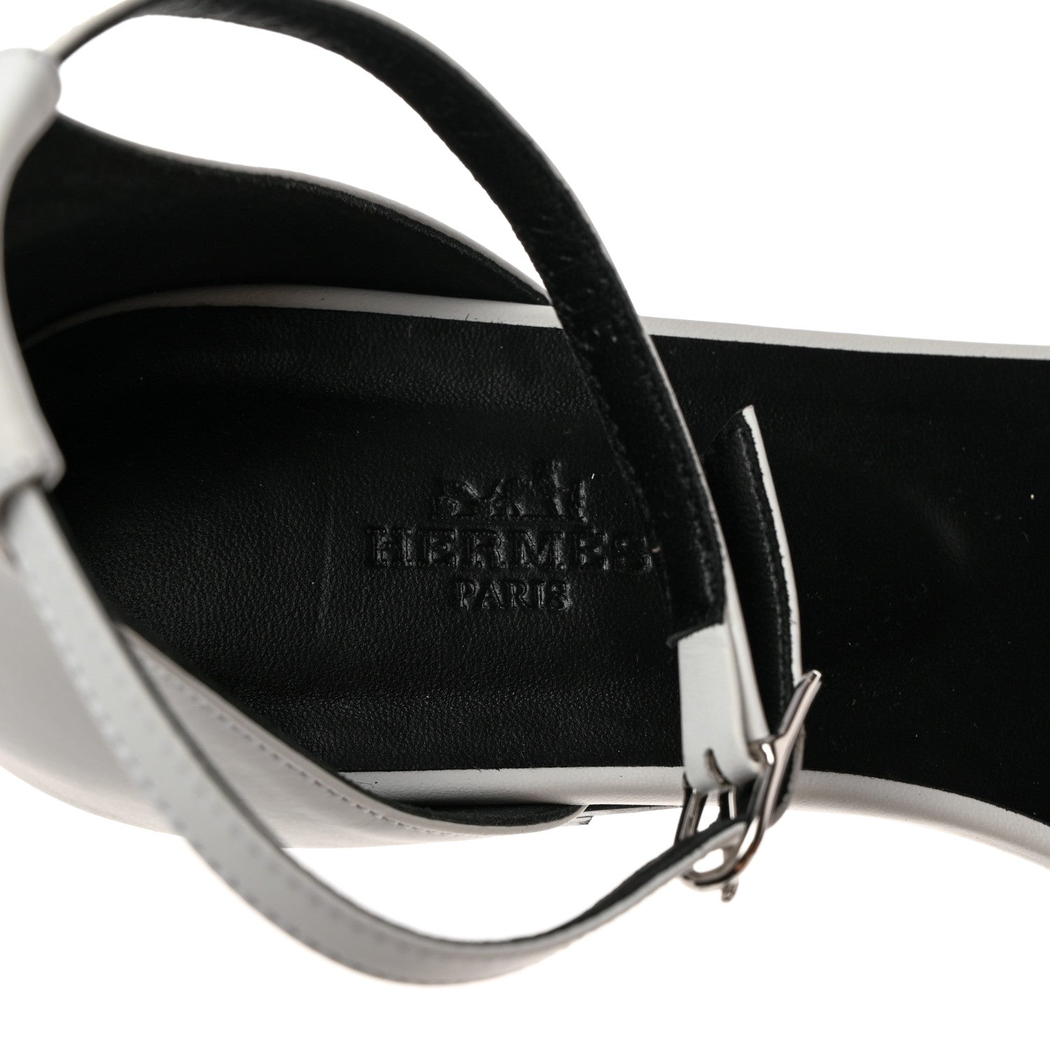 Hermes Calfskin Desiree Sandals 39.5 White 6 of 9