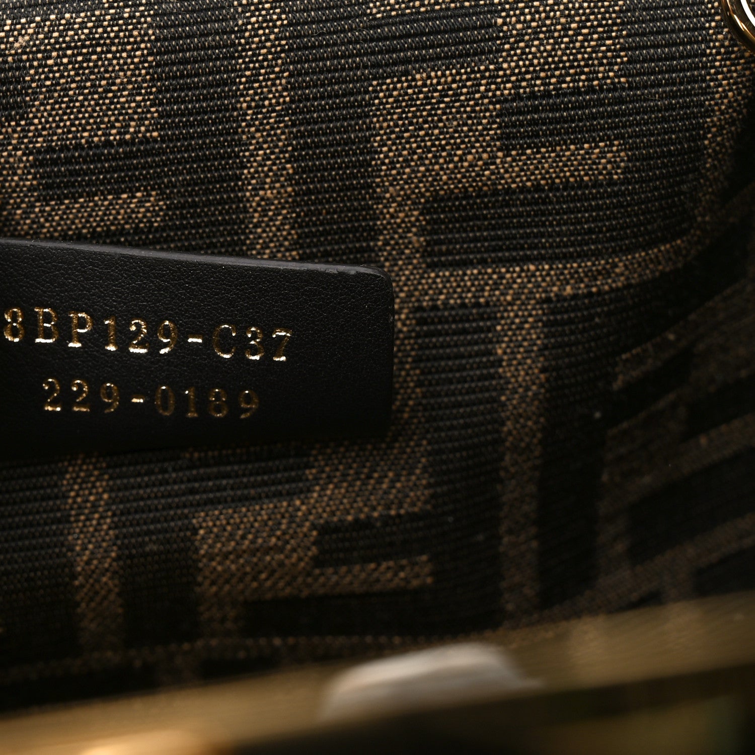 Fendi Ostrich Small Fendi First Dark Coffee 6 of 9