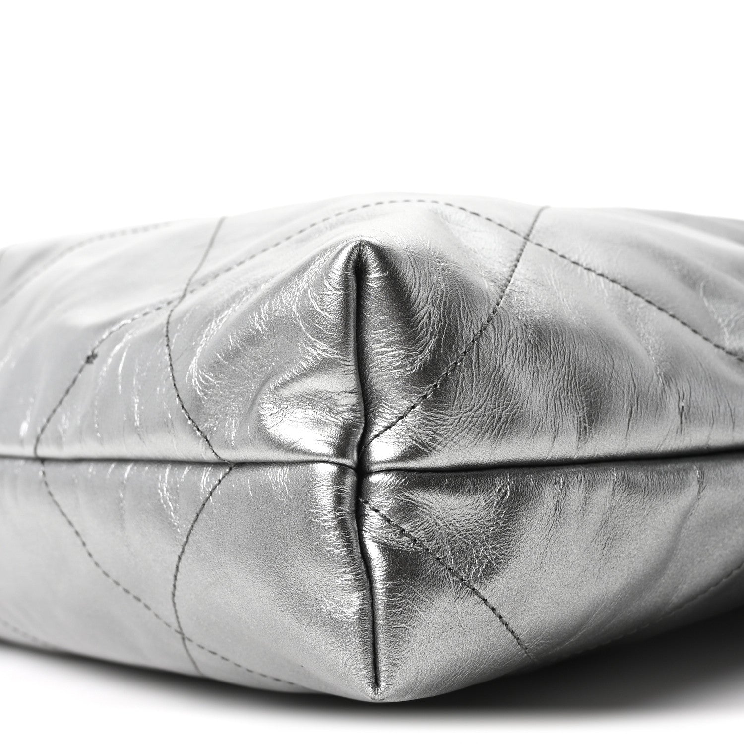 Chanel Metallic Shaded Calfskin Quilted Chanel 22 Black Silver 11 of 11