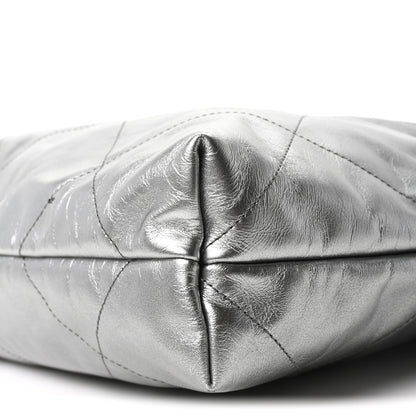 Chanel Metallic Shaded Calfskin Quilted Chanel 22 Black Silver 11 of 11