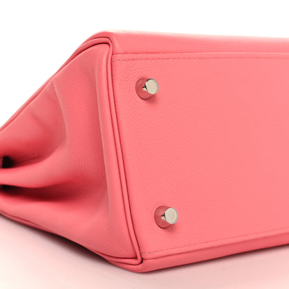 Hermes Evercolor Verso Kelly Retourne 28 Rose D'ete Rouge Exotique 9 of 10