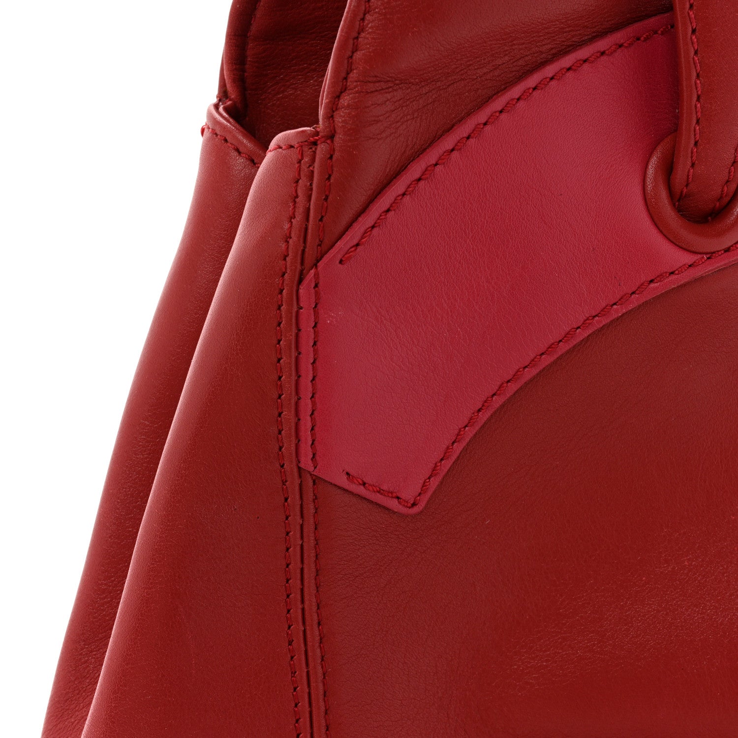 Chanel Calfskin CC Stitched Tote Red 17 of 20