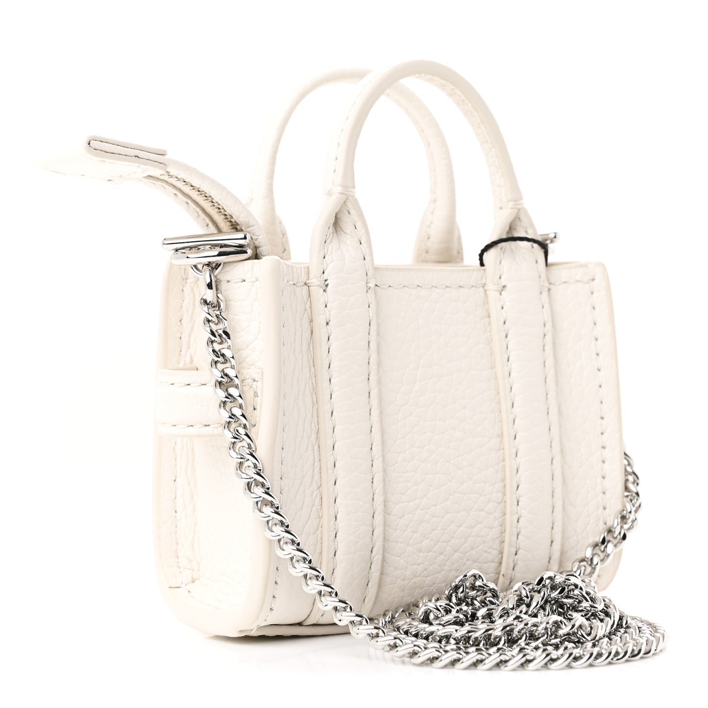 Grained Calfskin Nano The Tote Bag Crossbody Cotton