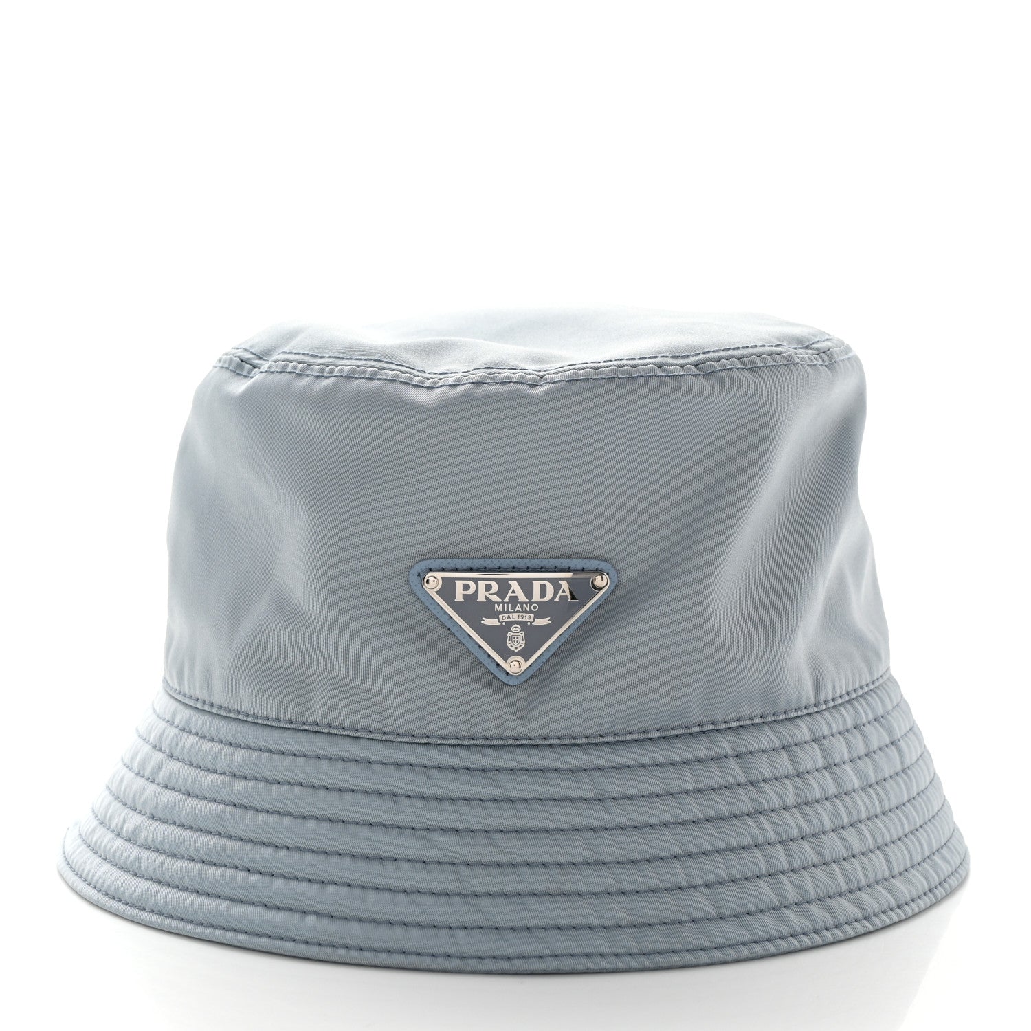 Prada Re-Nylon Metal Triangle Logo Womens Bucket Hat S Astrale 1 of 9