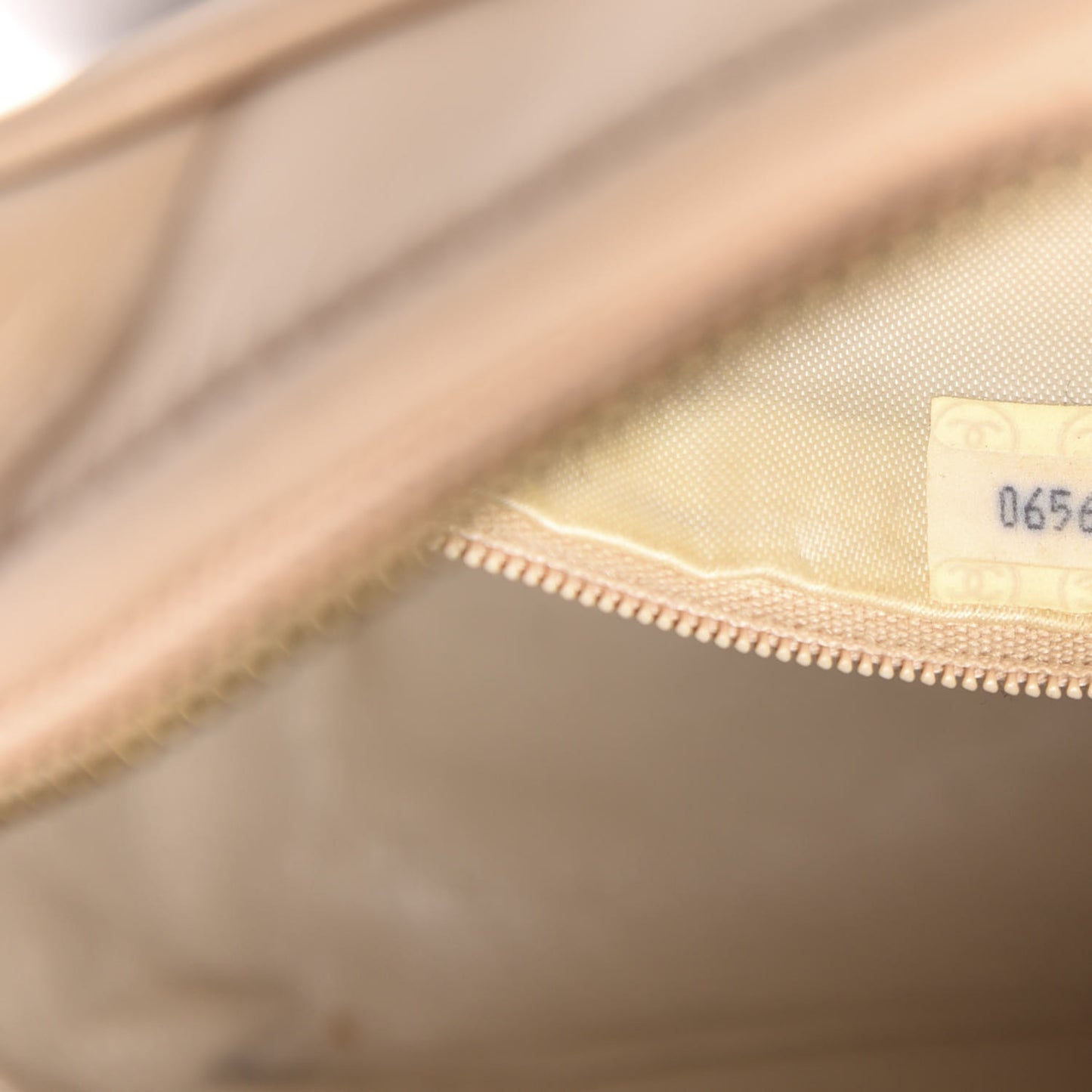 Lambskin Quilted Tassel Camera Case Beige