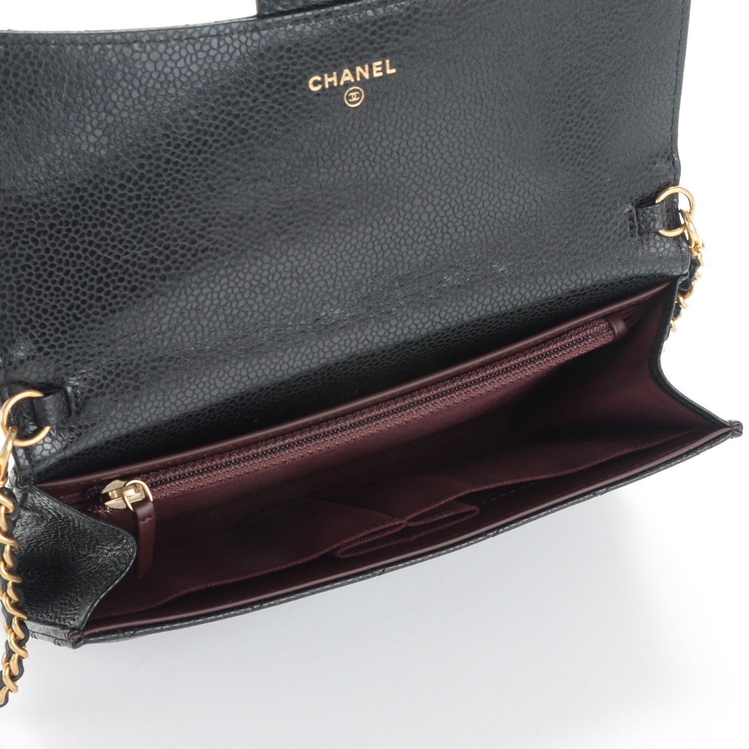 Chanel Caviar Quilted Wallet On Removable Chain Black 5 of 8