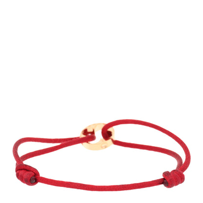 Louis Vuitton 18K Yellow Gold Empreinte Adjustable Cord Bracelet Red 2 of 4