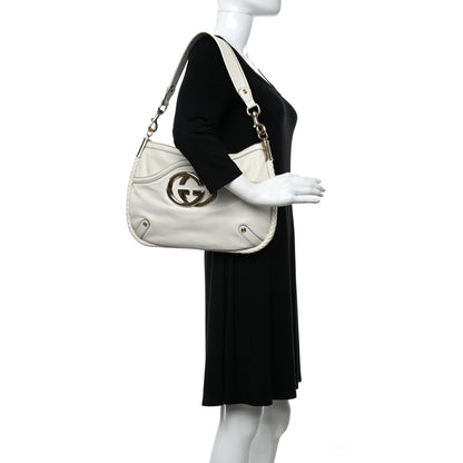 Gucci Calfskin Britt Medium Shoulder Bag White 3 of 20