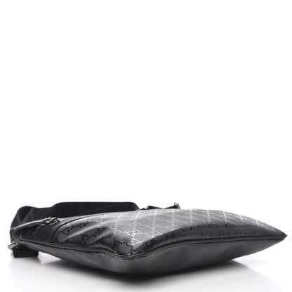 Gucci Imprime Monogram Small Flat Messenger Bag Black 4 of 10