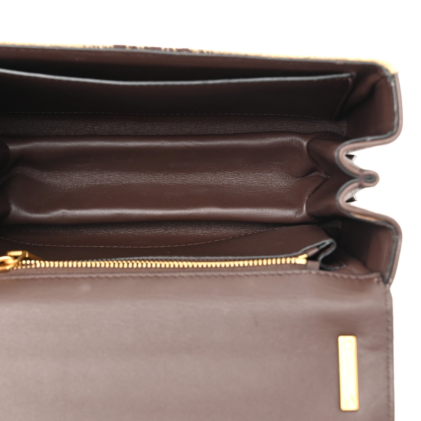 Canvas Bi-Color VLogo Stud Sign Shoulder Bag