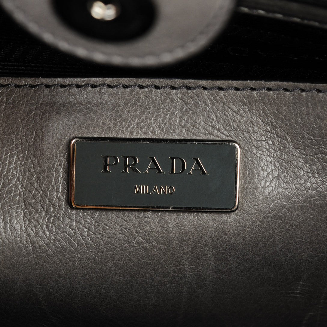 Prada Glace Calf Twin Pocket Tote Marmo 6 of 8
