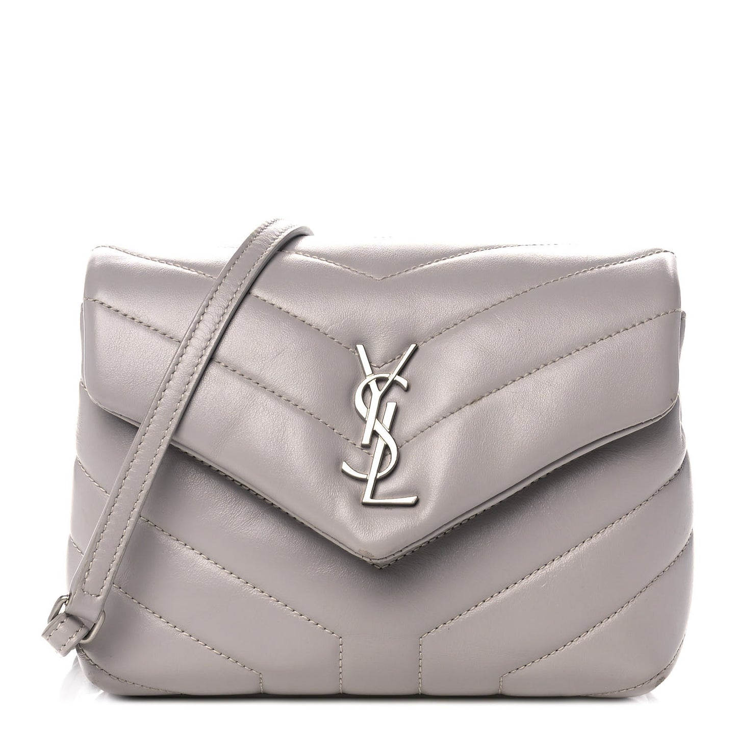 Calfskin Y Quilted Monogram Toy Loulou Satchel Granite