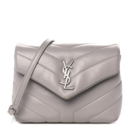 Saint Laurent Calfskin Y Quilted Monogram Toy Loulou Satchel Granite 1 of 13
