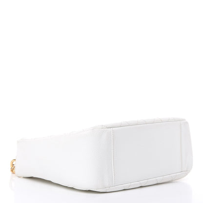 Chanel Caviar Quilted Hobo White 4 of 17
