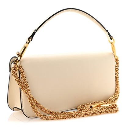 Valentino Garavani Calfskin Vlogo Loco Shoulder Bag Light Ivory 3 of 10
