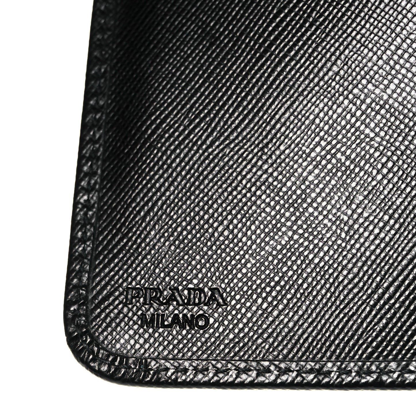 Saffiano Metal Compact Wallet Black