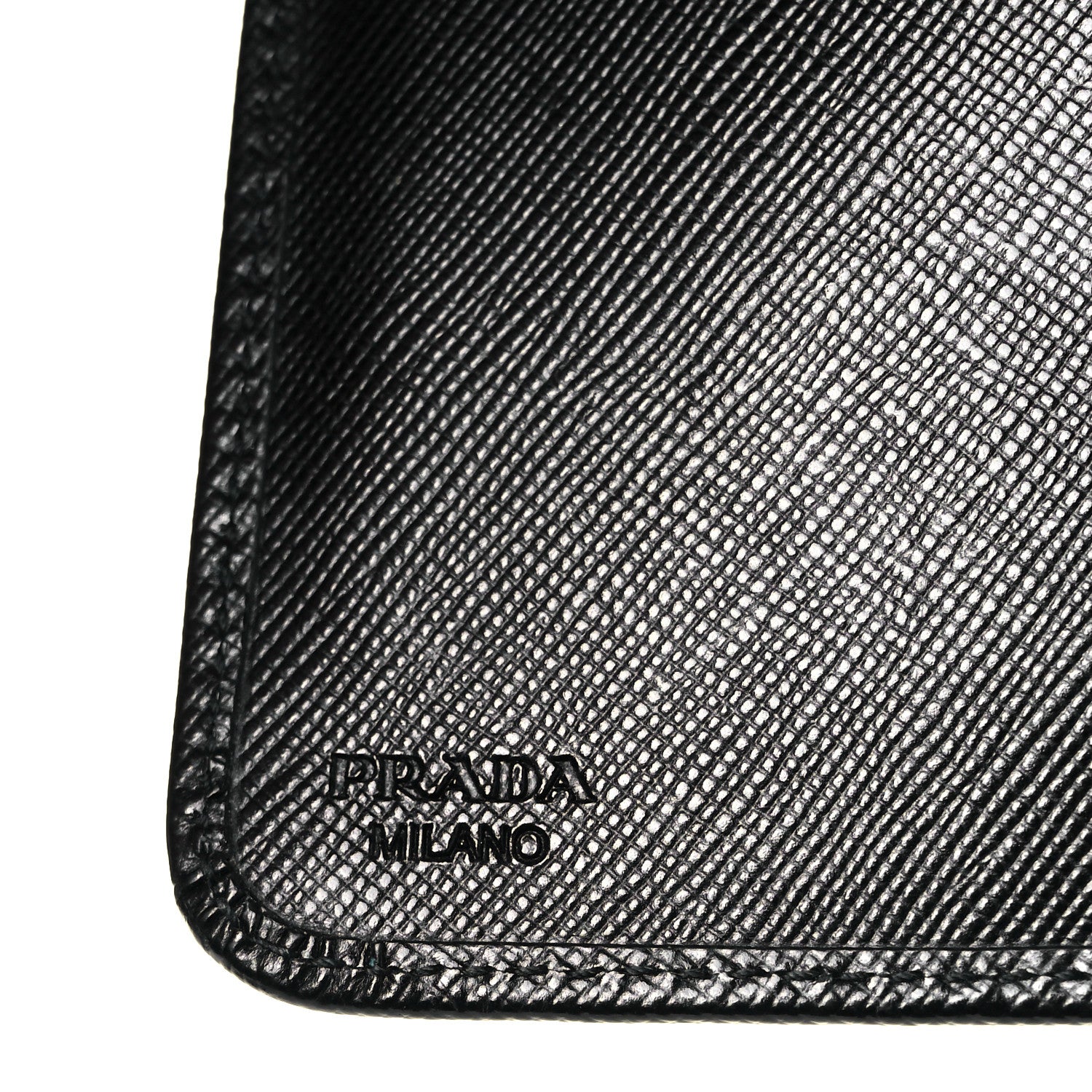 Prada Saffiano Metal Compact Wallet Black 9 of 10