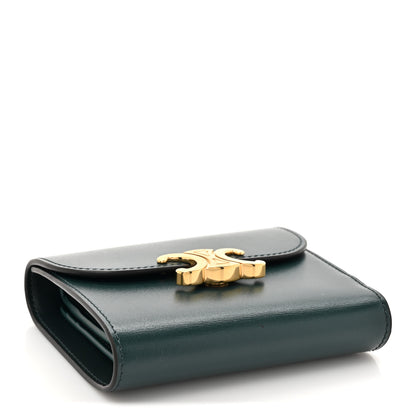 Celine Shiny Smooth Lambskin Small Triomphe Wallet Amazone 4 of 10