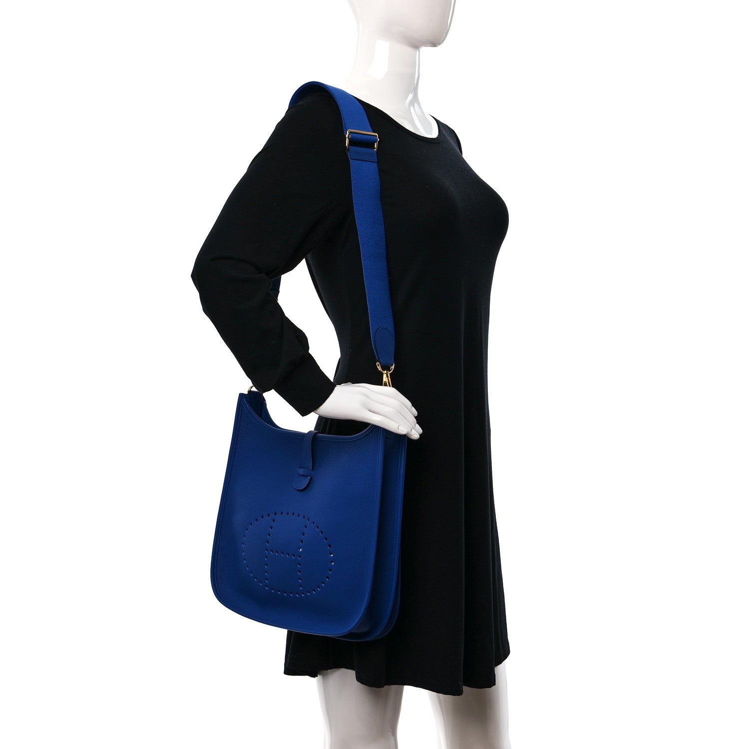 Hermes Taurillon Maurice Evelyne III PM Bleu Royal 2 of 10