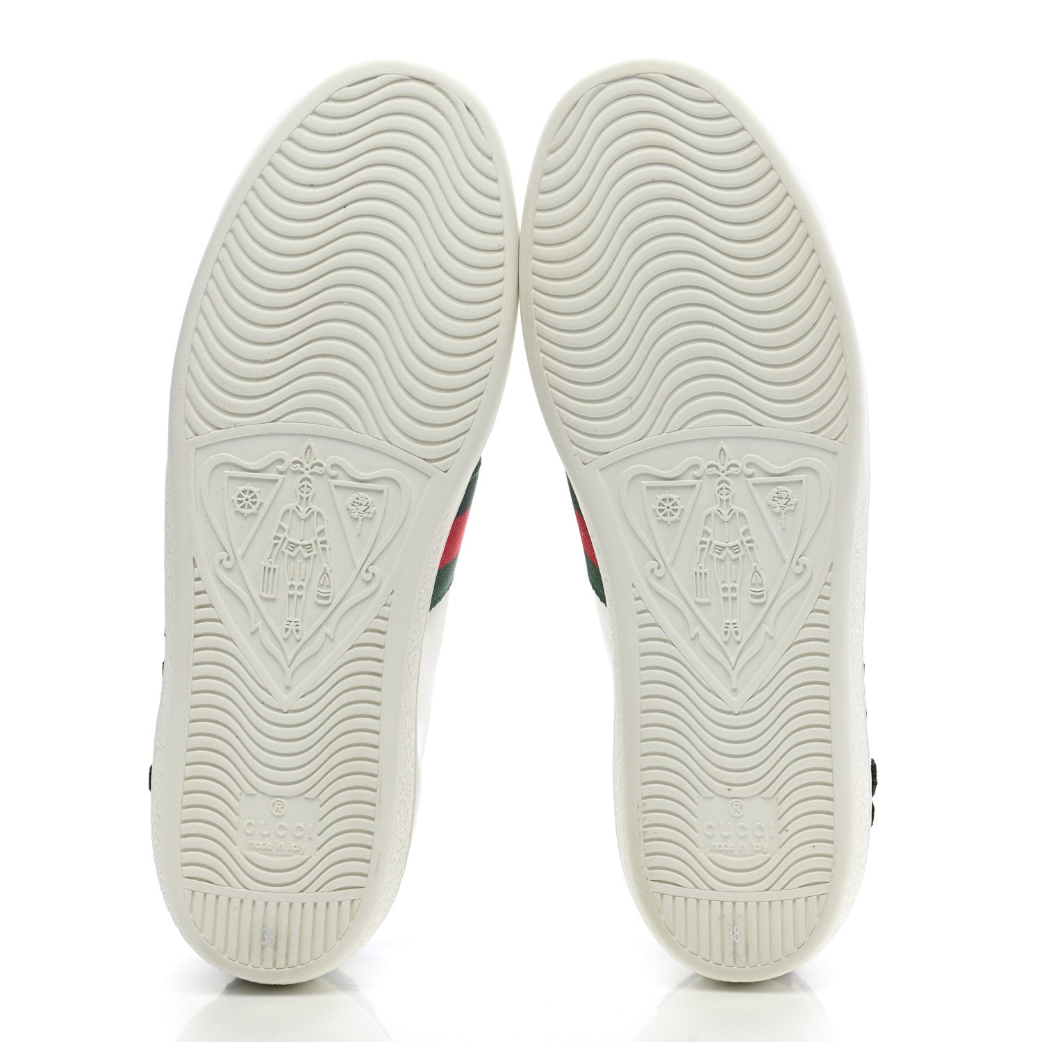 Gucci Calfskin Web Floral Embroidered Womens Ace Sneakers 38 White 5 of 10
