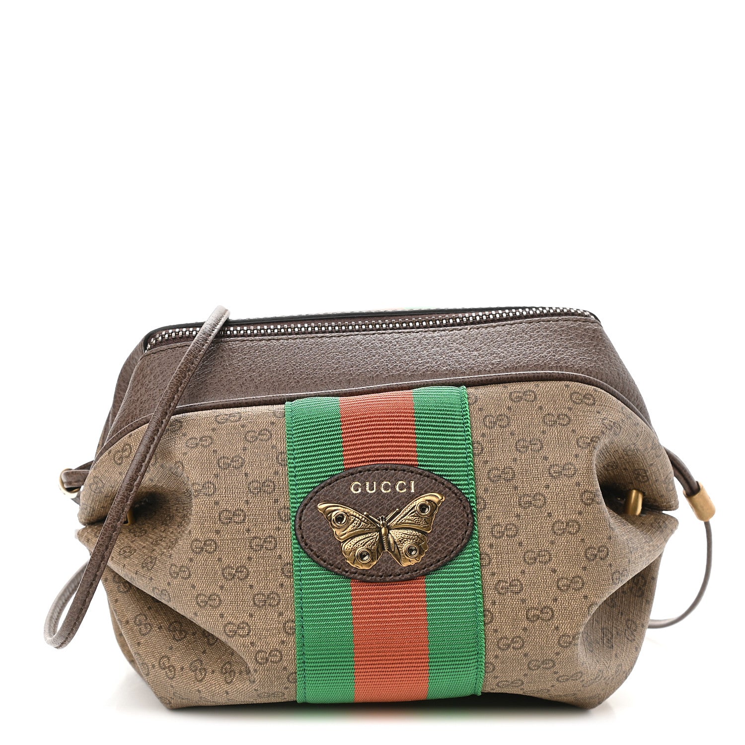 Gucci Mini Vintage GG Supreme Monogram Web Butterfly New Candy Crossbody Beige New Acero 1 of 9