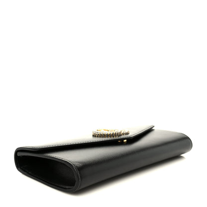 Gucci Textured Calfskin Torchon GG Broadway Envelope Clutch Black 4 of 9
