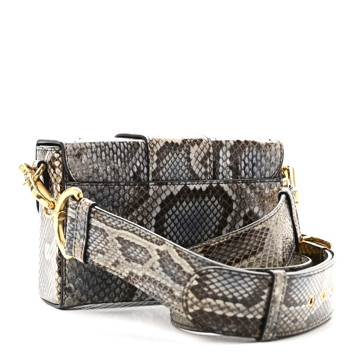 Snakeskin 30 Montaigne Box Bag Beige Multicolor