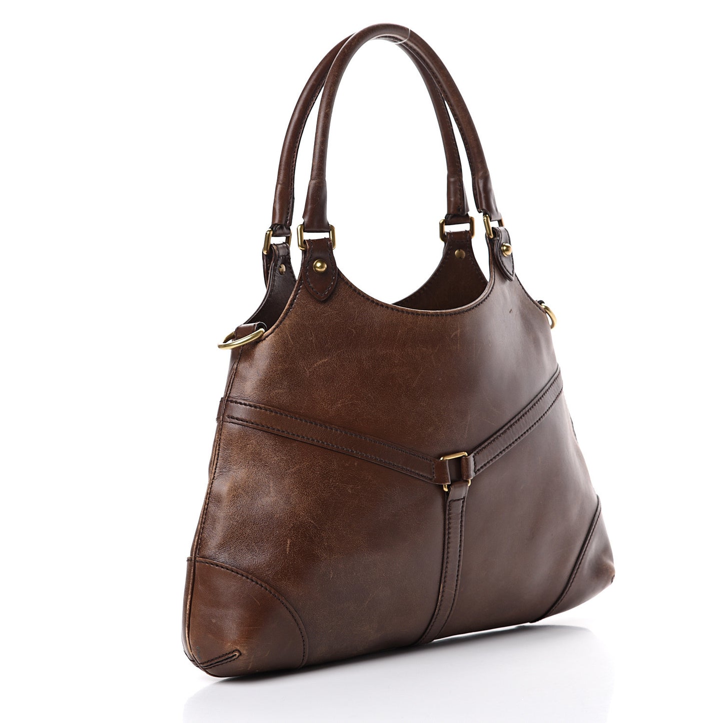 Calfskin GG Reins Hobo Brown