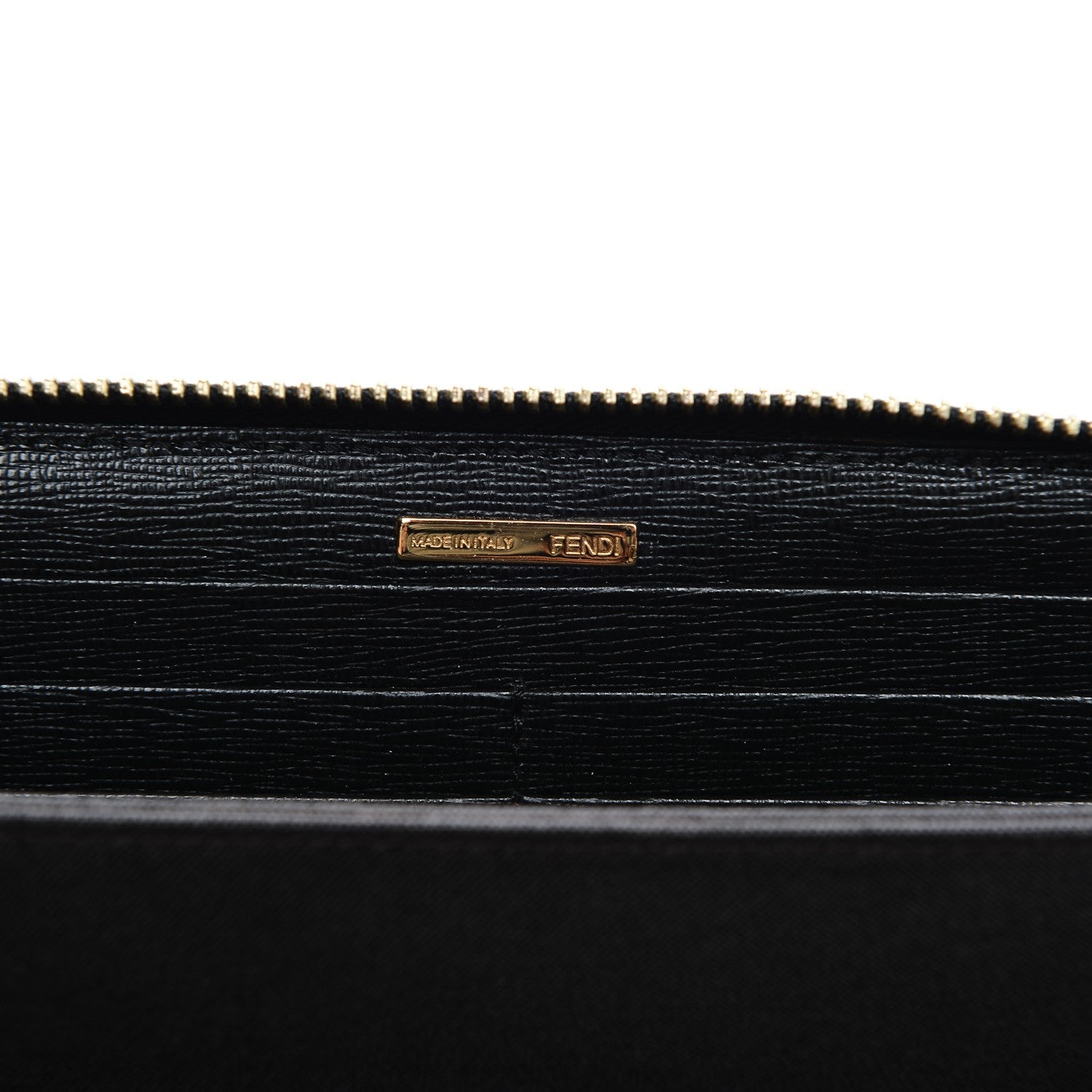 Fendi Vitello Elite Zip Around Wallet Black 6 of 6