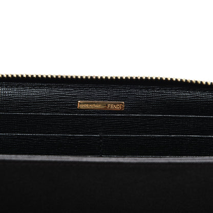 Fendi Vitello Elite Zip Around Wallet Black 6 of 6