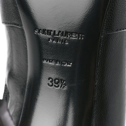 Saint Laurent Goatskin Crystal Buckle Claude 90 Ankle Booties 39.5 Black 6 of 9