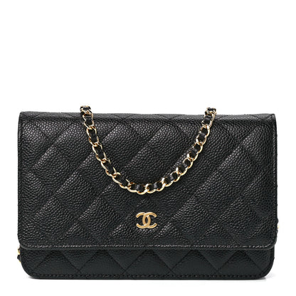 Chanel Caviar Quilted Wallet On Chain WOC Black 1 of 12