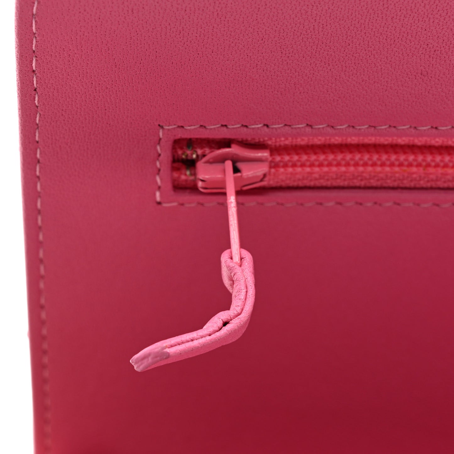 Faded Lambskin Quilted Zephyr Wallet on Chain WOC Dark Pink