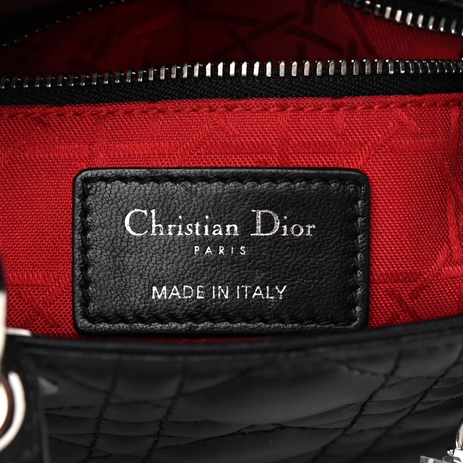 Christian Dior Lambskin Cannage Mini Lady Dior Black 6 of 12