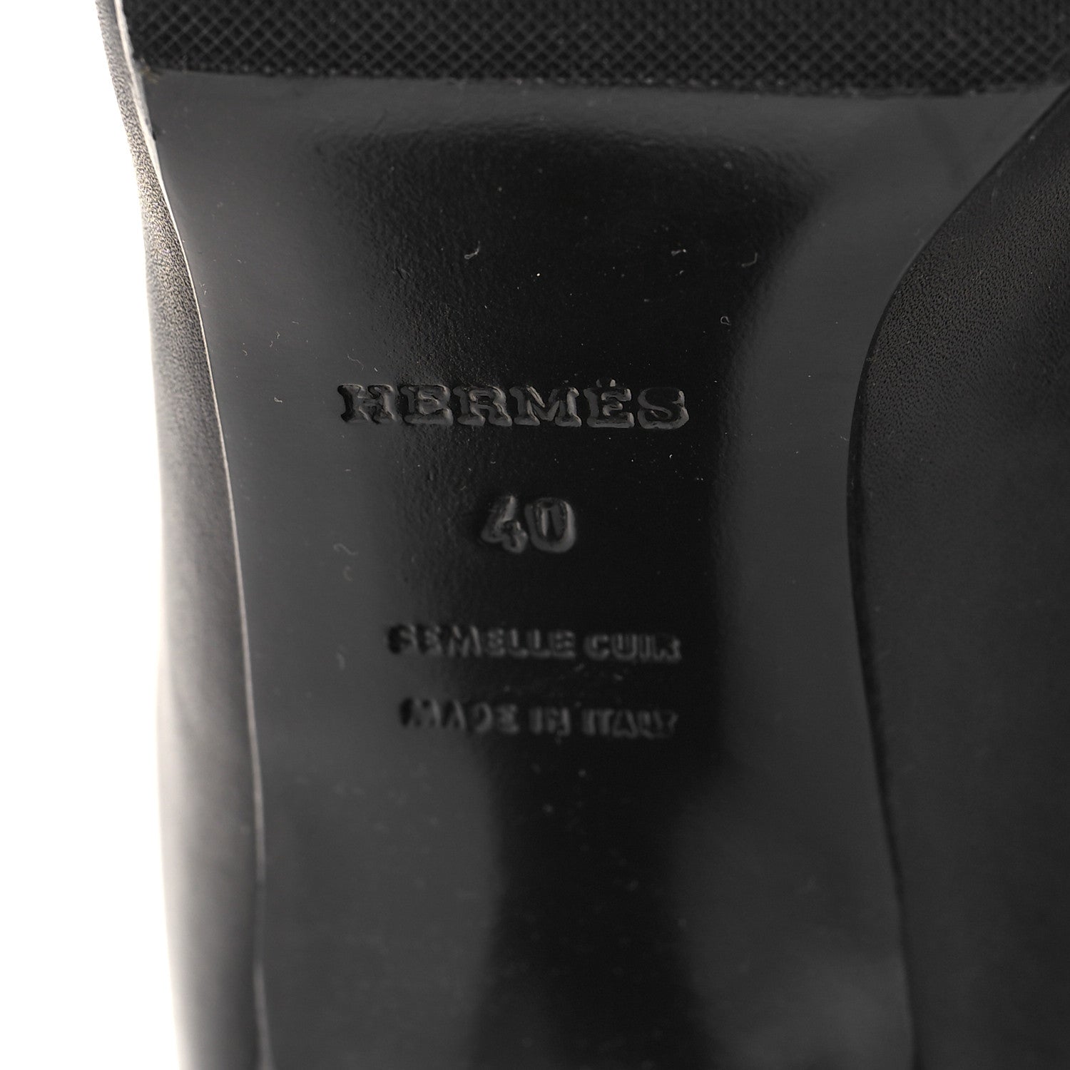 Hermes Calfskin Over The Knee Boots 40 Black 6 of 8