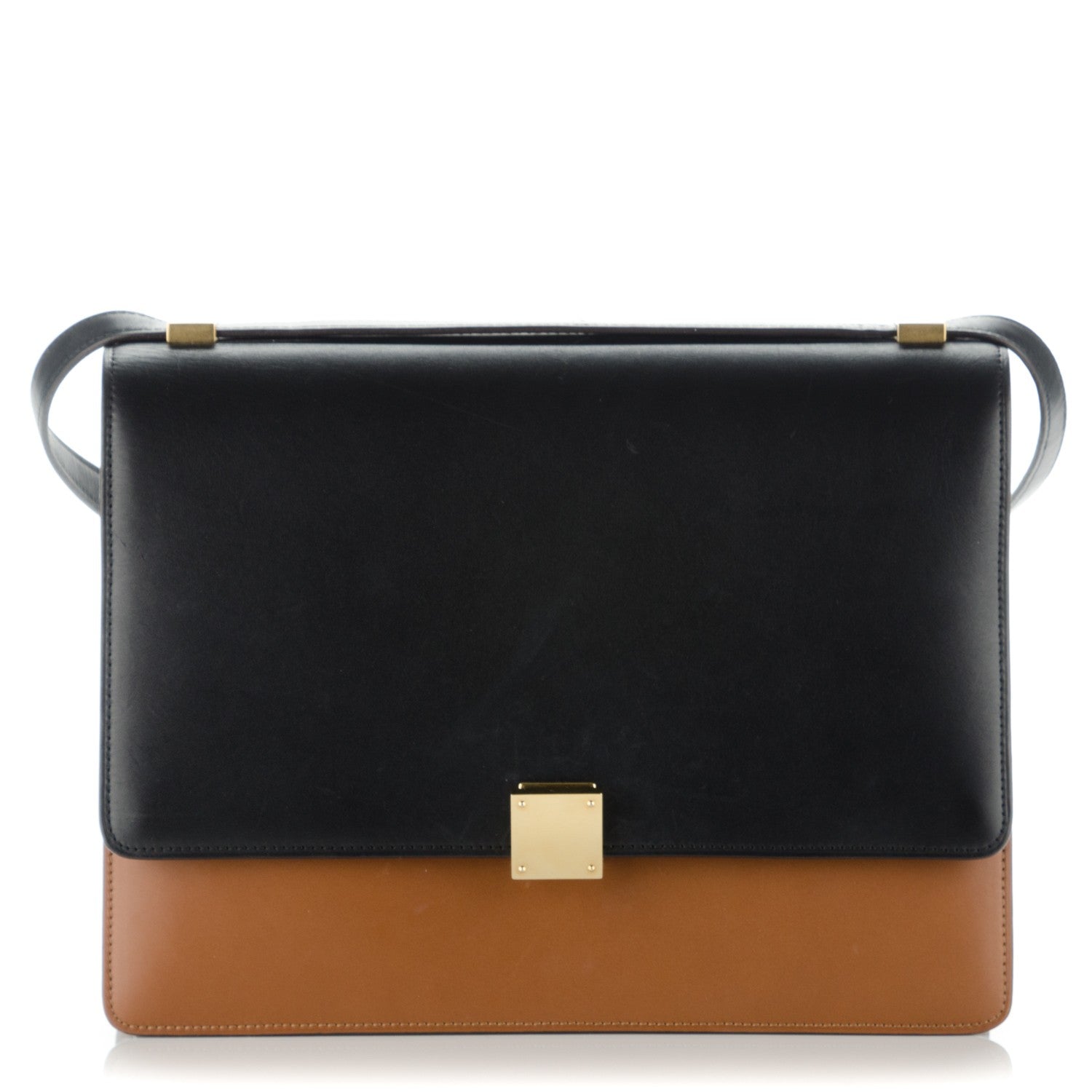 Celine Smooth Calfskin Bi-Color Large Case Camel 1 of 7