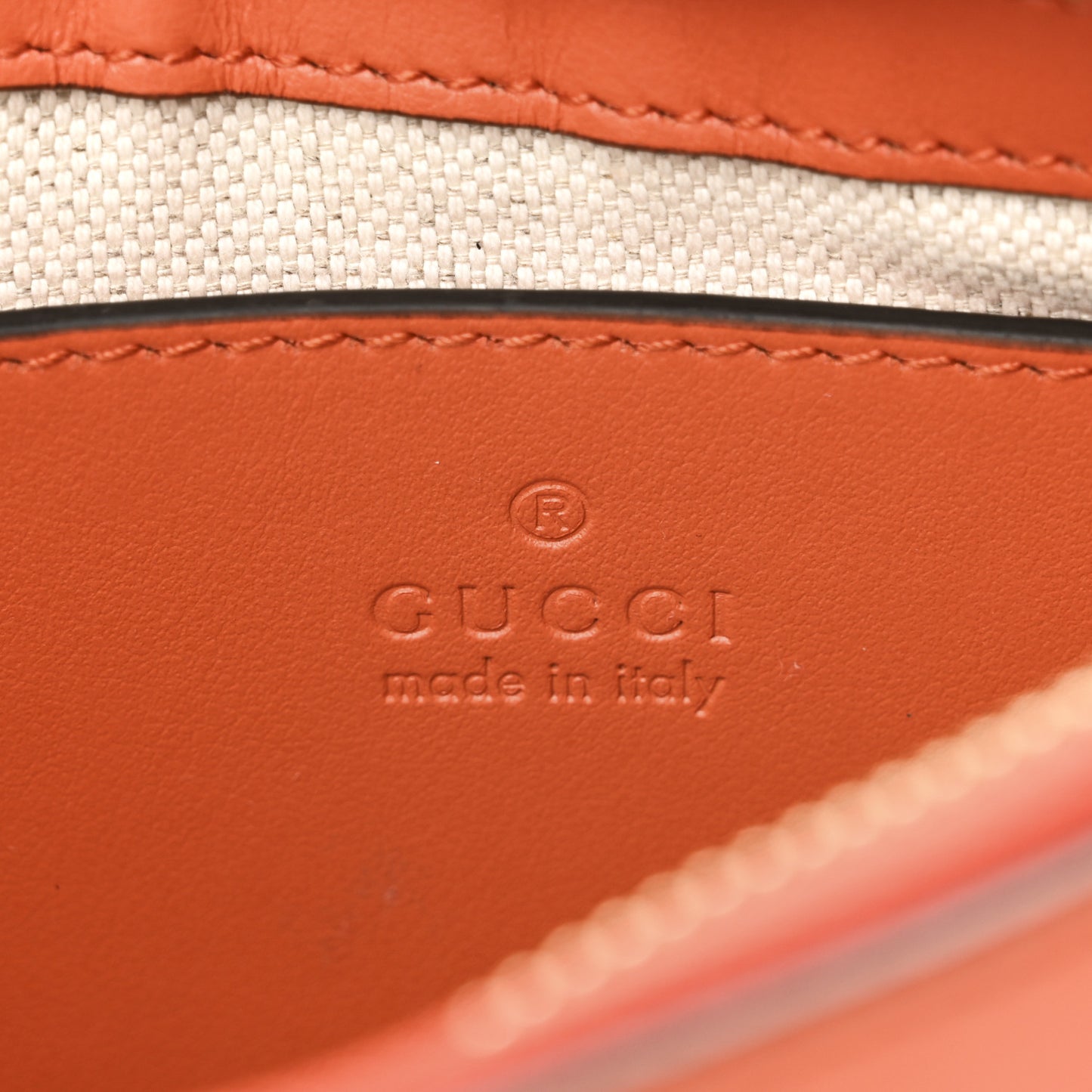 Calfskin GG Matelasse Chain Handbag Deep Orange Natural