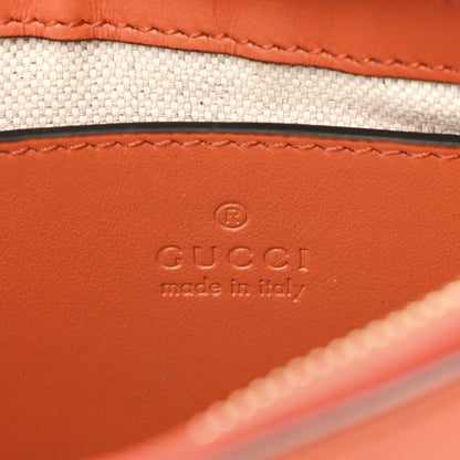 Gucci Calfskin GG Matelasse Chain Handbag Deep Orange Natural 6 of 12