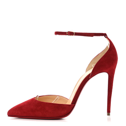 Christian Louboutin Veau Velours Uptown 100 Pumps 37.5 Carmin 1 of 4