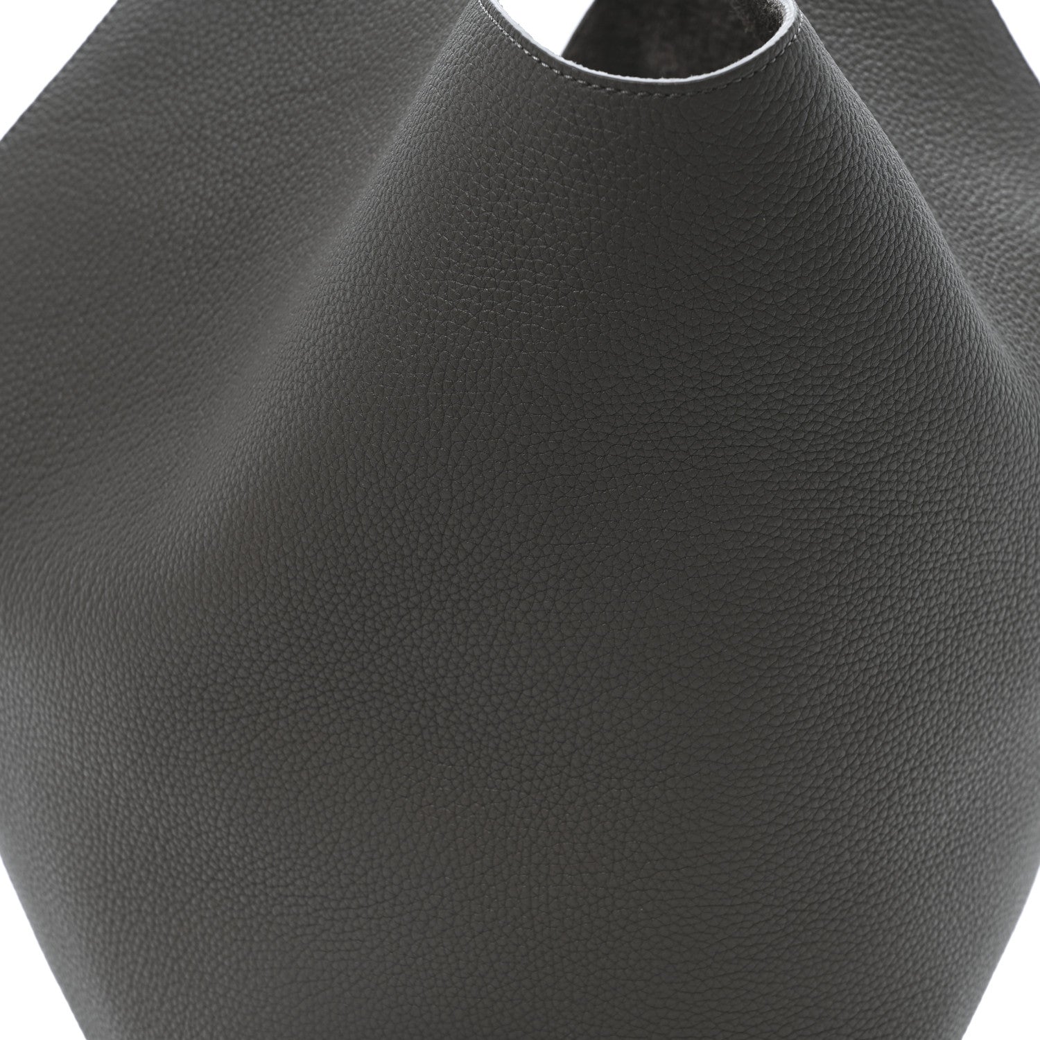 Khaite Pebbled Sport Calfskin Medium Lotus Tote Elephant 7 of 9