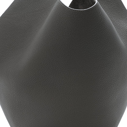 Khaite Pebbled Sport Calfskin Medium Lotus Tote Elephant 7 of 9