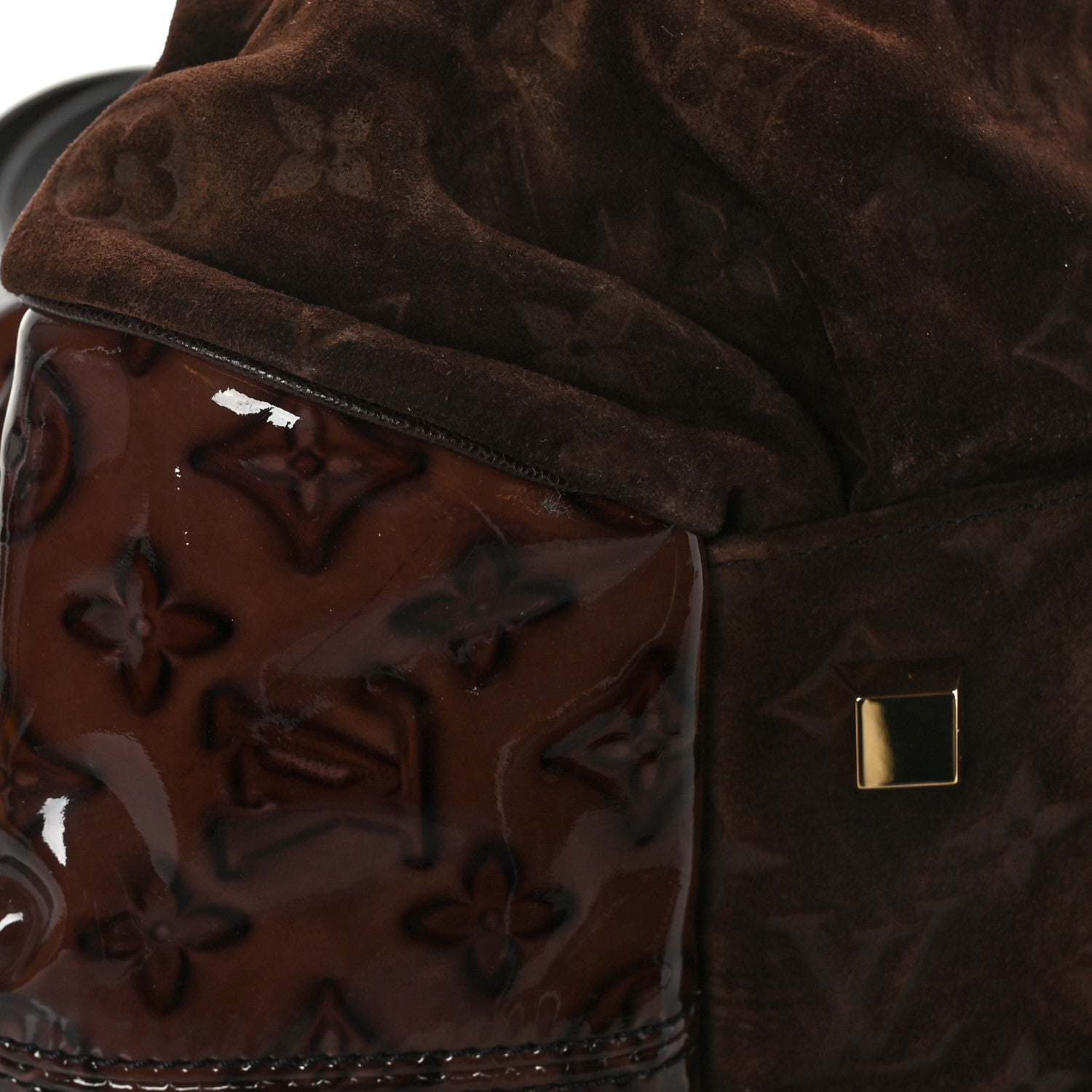 Louis Vuitton Suede Patent Monogram Irene Espresso 7 of 10
