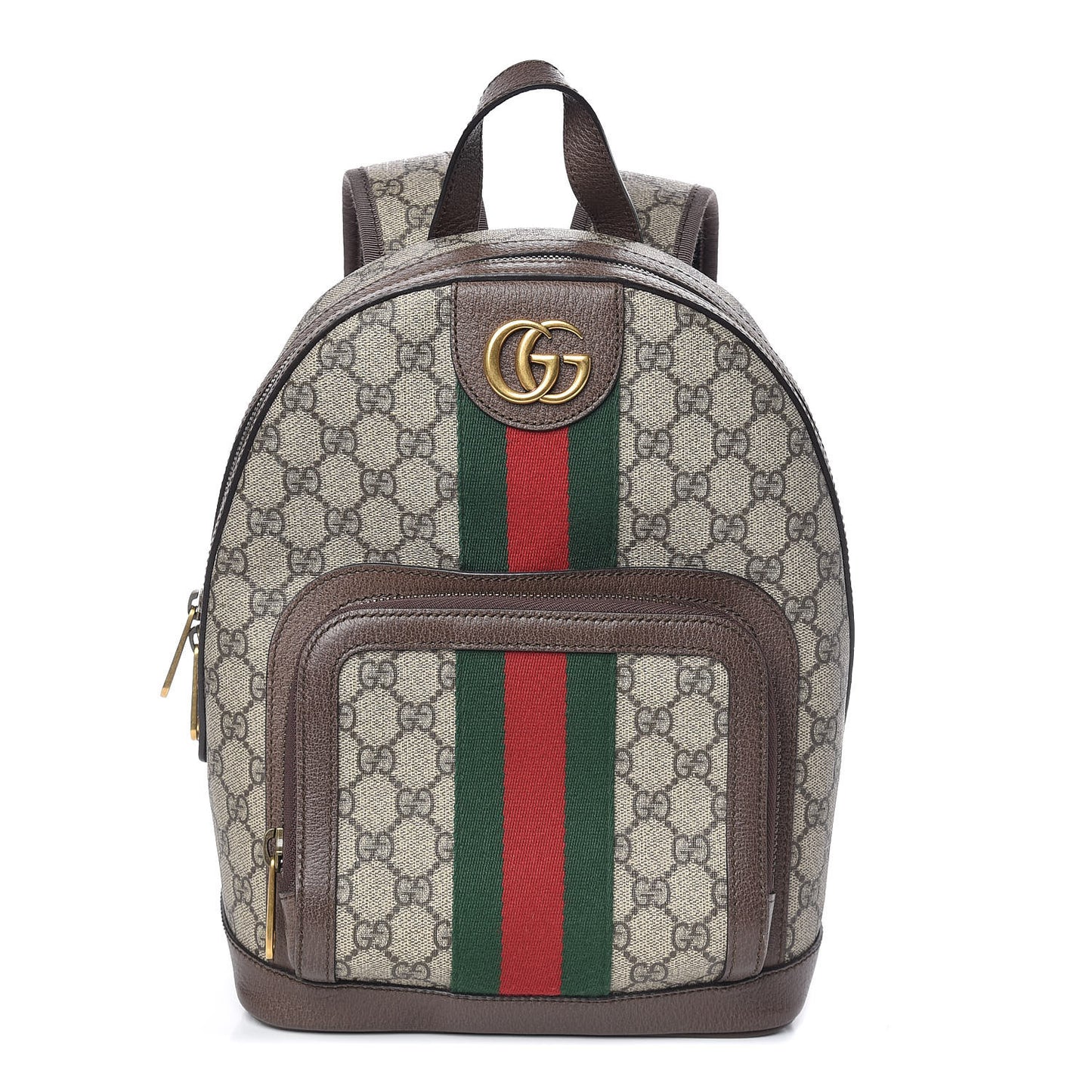 GG Supreme Monogram Calfskin Web Small Ophidia Day Backpack Beige Ebony New Acero