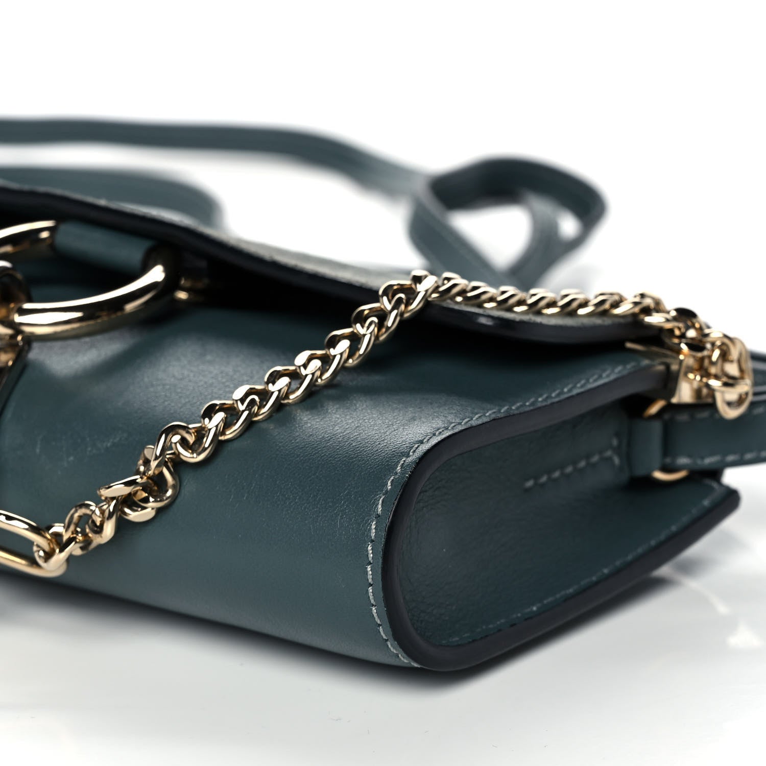 Chloe Suede Calfskin Mini Faye Shoulder Bag Cloudy Blue 10 of 12