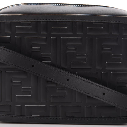 Fendi Vitello Century FF 1974 Embossed Mini Camera Case Black 12 of 13