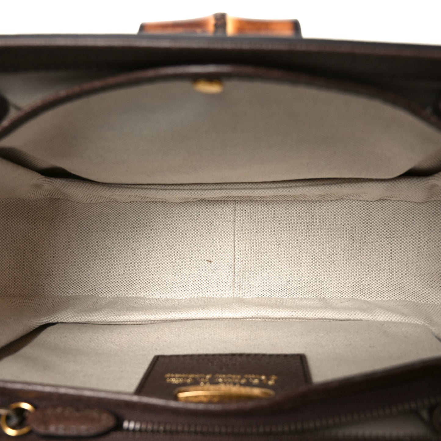 Canvas Calfskin 100 Centennial Music Medium Bamboo 1947 Top Handle Bag Multicolor