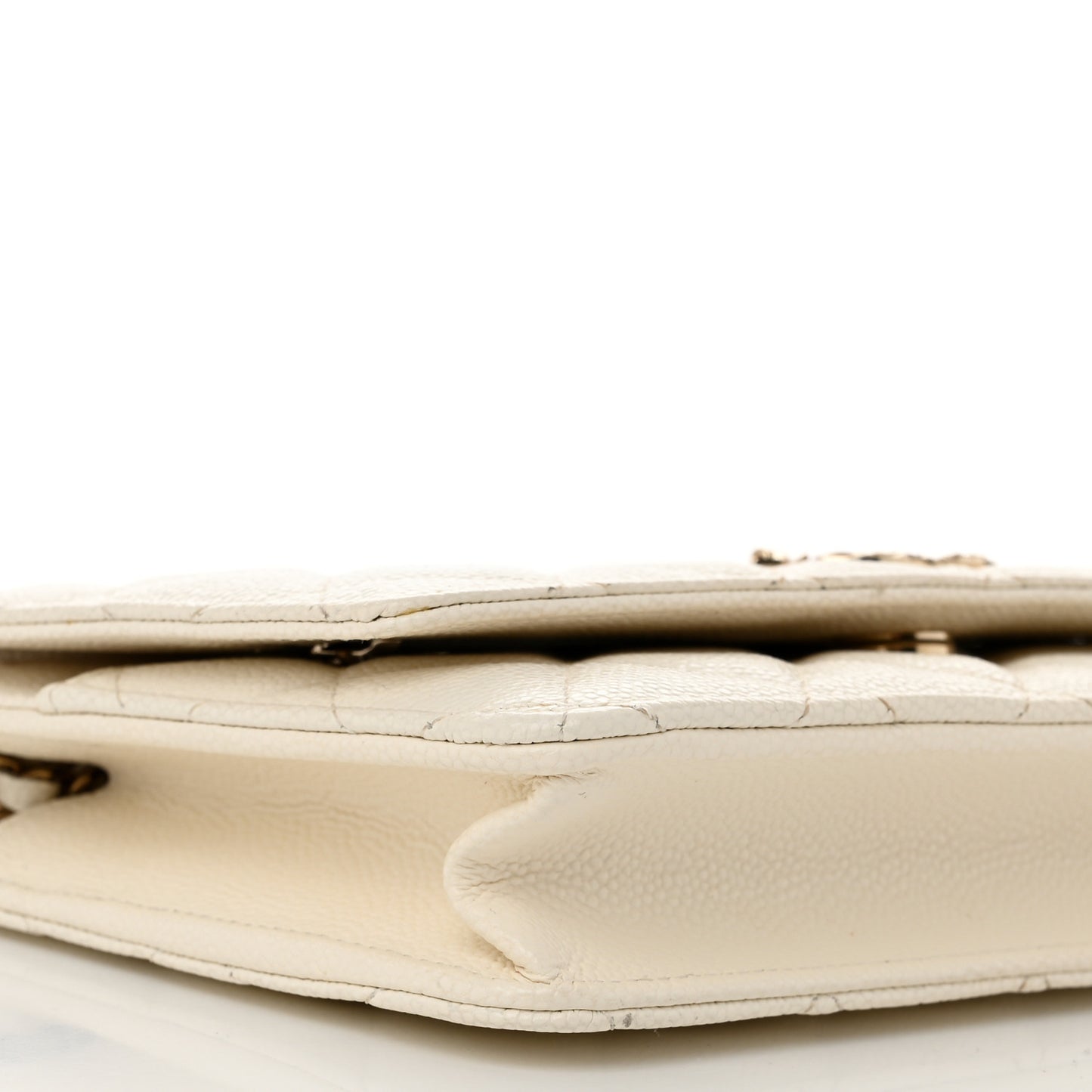 Caviar Quilted Multi Chain Wallet On Chain WOC White